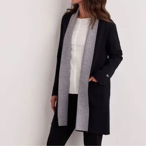 Ellen Tracy Business Casual Cardigan. Black and grey cardigan.